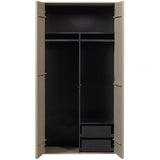 Vtwonen, Daily Double garderob 200 × 100 cm i furu, dakargrau – FSC-certifierad