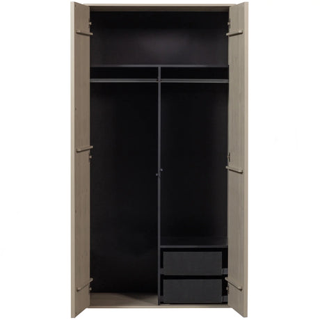 Vtwonen, Daily Double garderob 200 × 100 cm i furu, dakargrau – FSC-certifierad