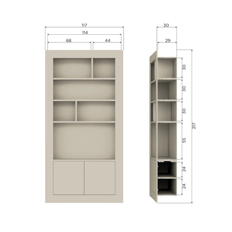 Vtwonen, Wallcover väggskåp 117 cm i furu, dammgrått – FSC-certifierat