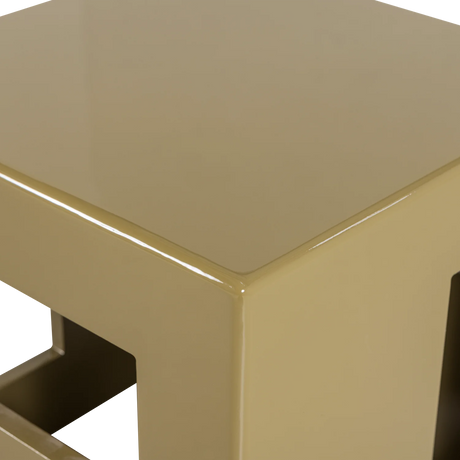 Vtwonen, Modern sidobord i MDF, högblankt – honungsgult