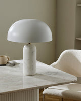 Nordal, ATLAS bordslampa med marmorfot – vit