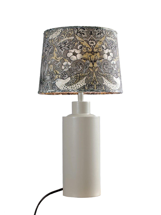 Solo Bordslampa – Matt beige med mönstrad skärm 46 cm