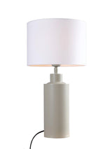 Solo Bordslampa – Matt beige med vit skärm 46 cm