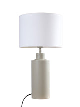 Solo Bordslampa – Matt beige med vit skärm 46 cm