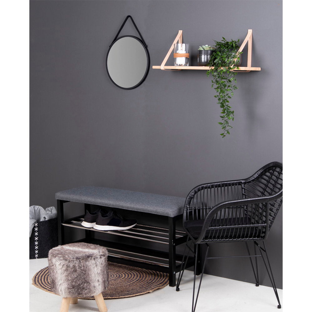 House Nordic, Forno Hylla Natur med Läderremmar 120 cm