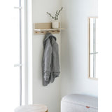 House Nordic, Rocca Vägghylla med Krokar Beige 50 cm