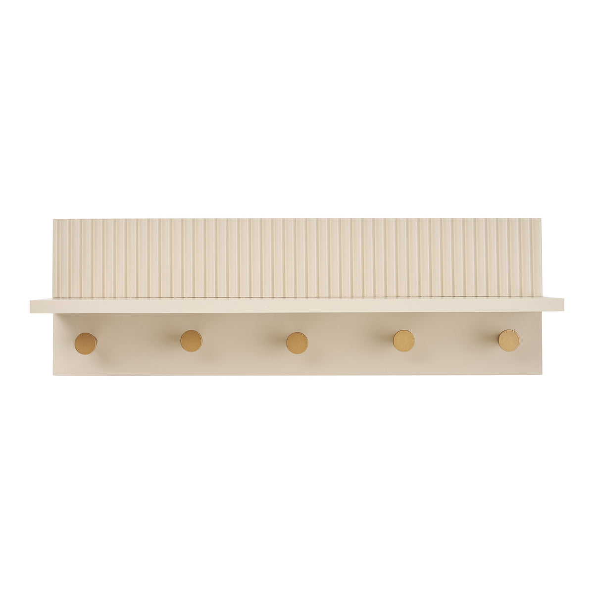 House Nordic, Rocca Vägghylla med Krokar Beige 50 cm