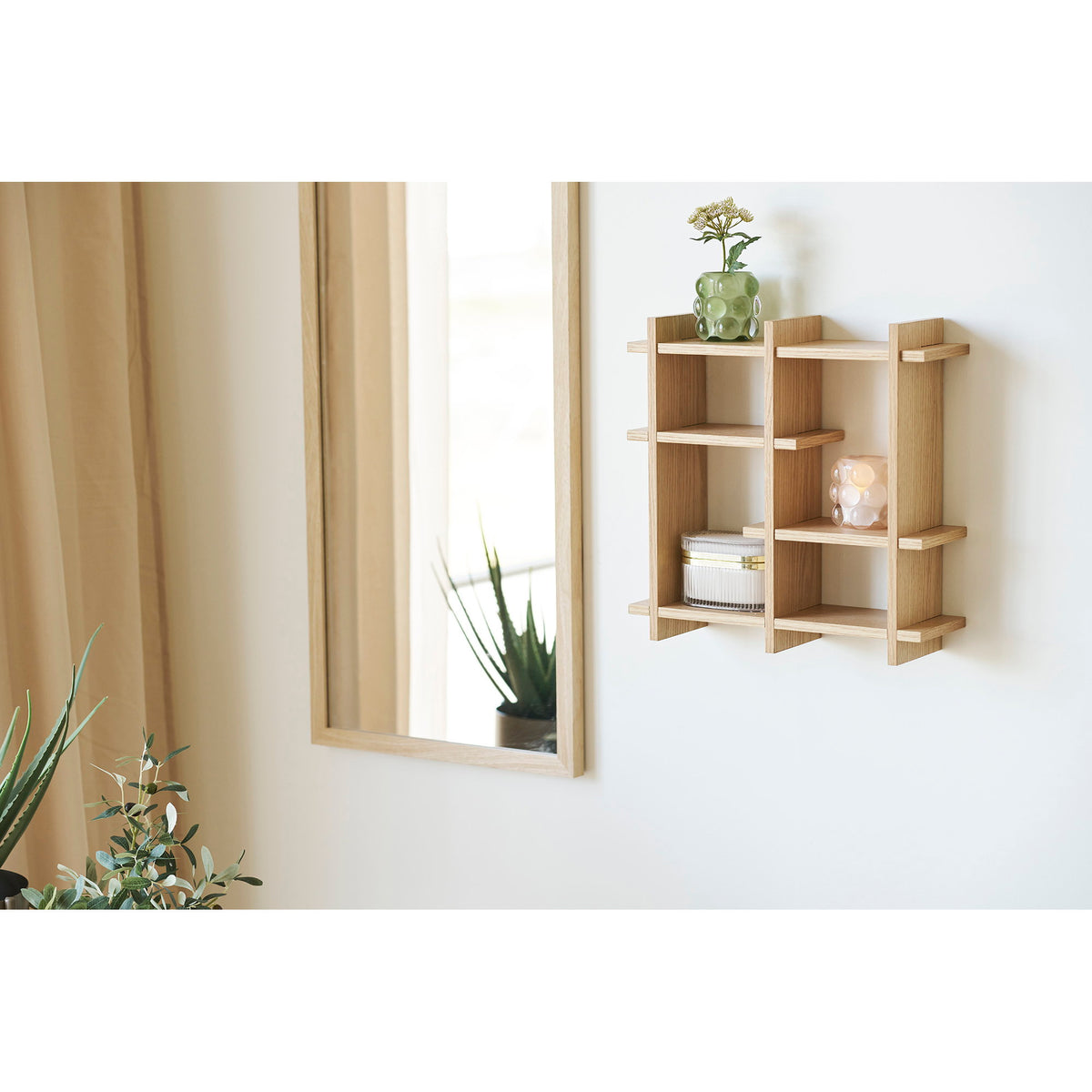 House Nordic, Olsberg Vägghylla Ekfaner Natur 40 cm