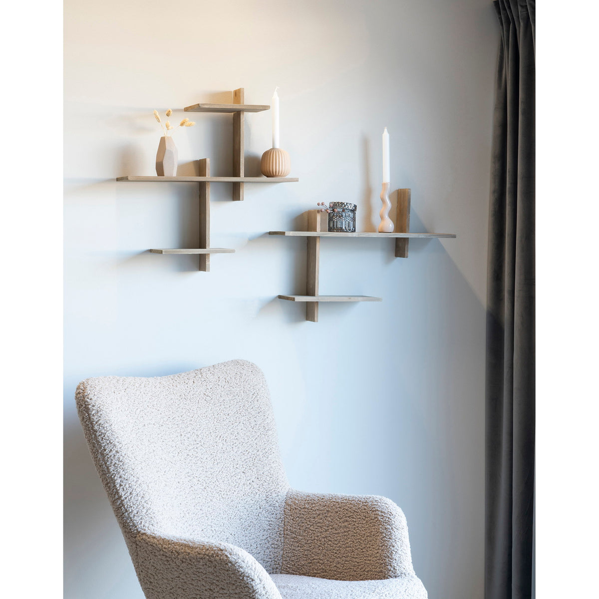 House Nordic, Gavi Vägghylla Furu Natur 55 cm