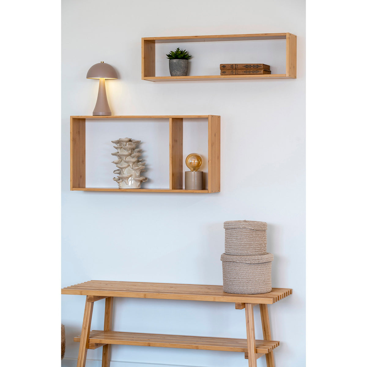 House Nordic, Ember Vägghylla Bambu Natur 70 cm