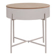 House Nordic, Sisco Runt Sidobord Beige / Natur Ø40 cm