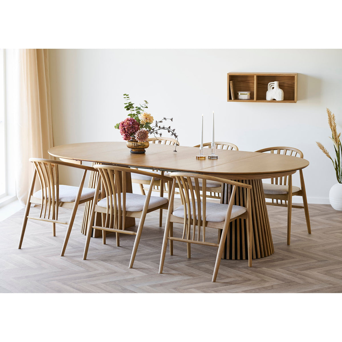 House Nordic, Oshawa Vägghylla Ekfaner Natur 71 cm