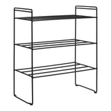 House Nordic, Swansea Skohylla Stål Svart 3 Hyllplan 60 cm