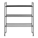 House Nordic, Swansea Skohylla Stål Svart 3 Hyllplan 60 cm