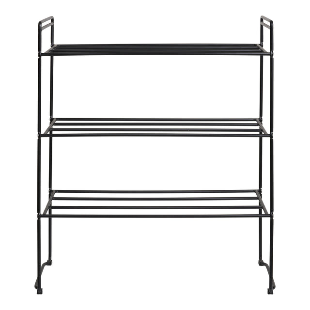House Nordic, Swansea Skohylla Stål Svart 3 Hyllplan 60 cm