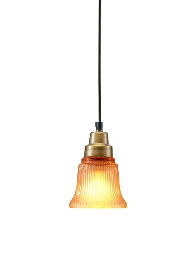 Emmi fönsterlampa Amber/brass 12cm