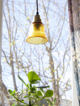 Emmi fönsterlampa Amber/brass 12cm