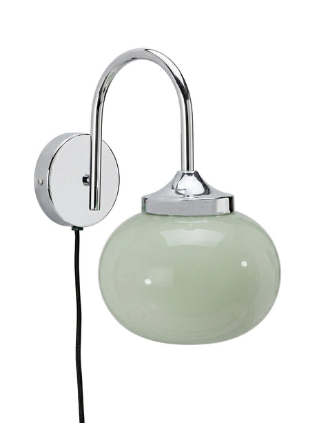 Elsy Vägglampa Salvia grön krom  26