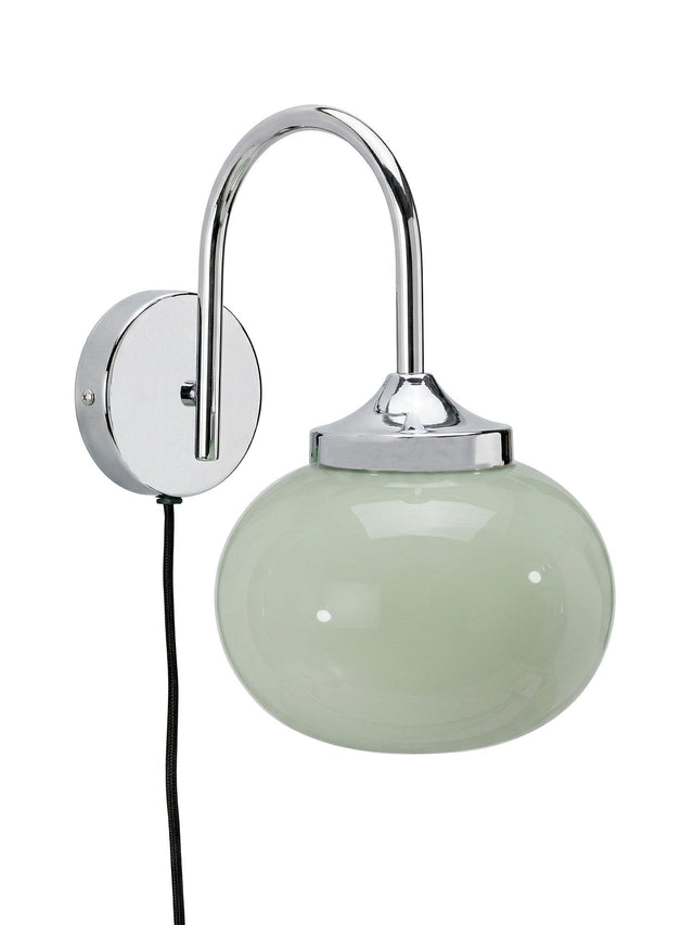 Elsy Vägglampa Salvia grön krom  26