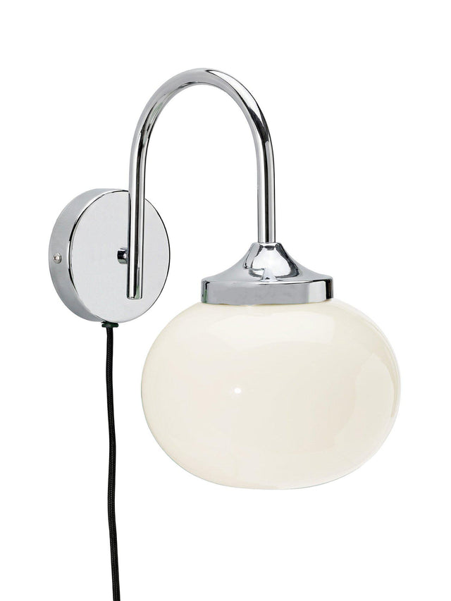 Elsy Vägglampa Vit krom 26cm