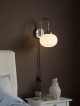 Elsy Vägglampa Vit krom 26cm