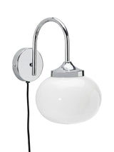 Elsy Vägglampa Vit krom 26cm