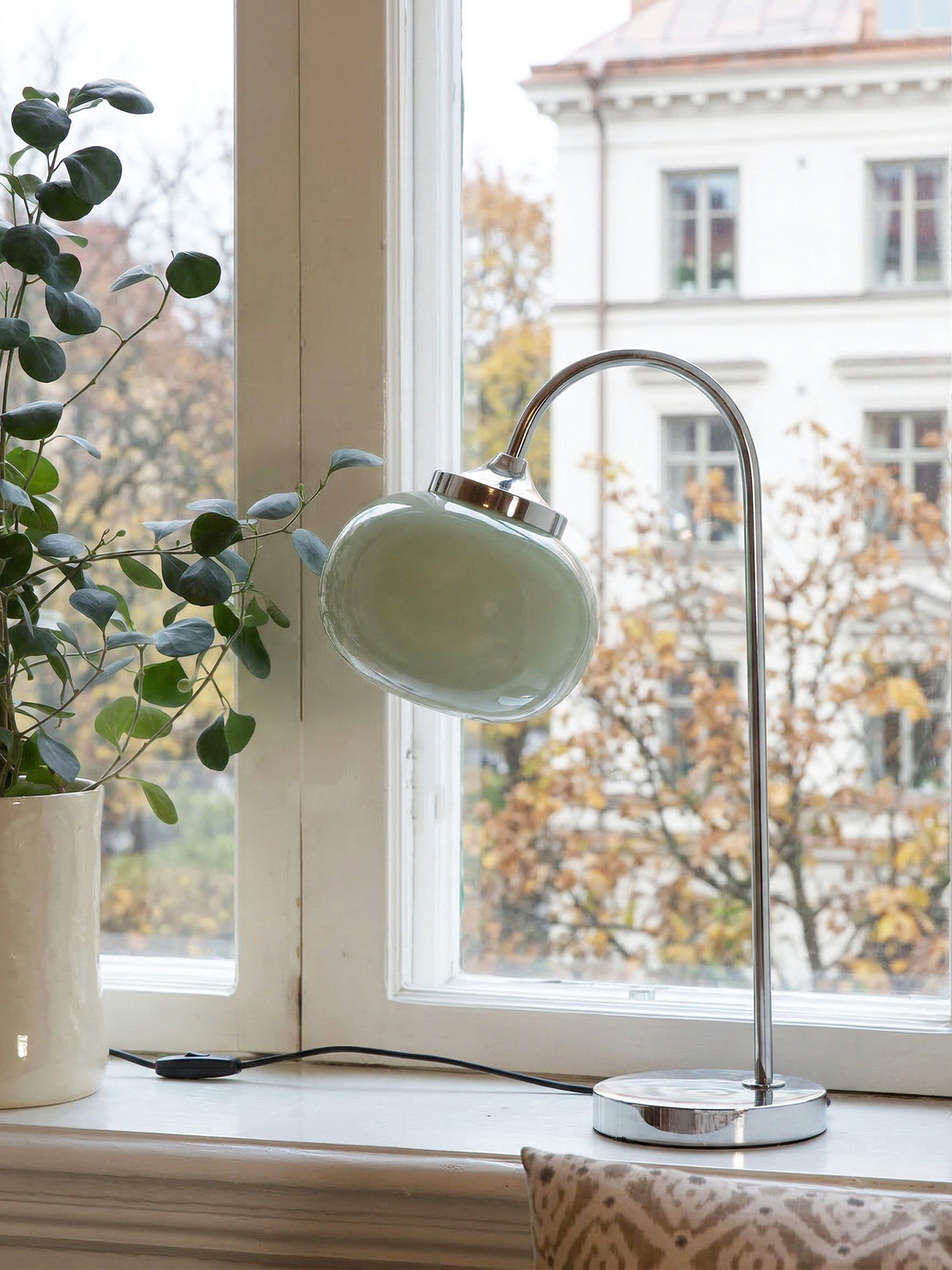 Elsy Bordslampa Salvia grön krom  51