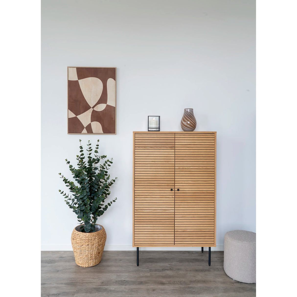 House Nordic, Vas – Glas, Brun Ø16 × H23 cm