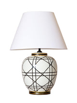 New York Bordslampa Svartvit 60cm