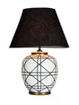 New York Bordslampa – Svartvit 60 cm