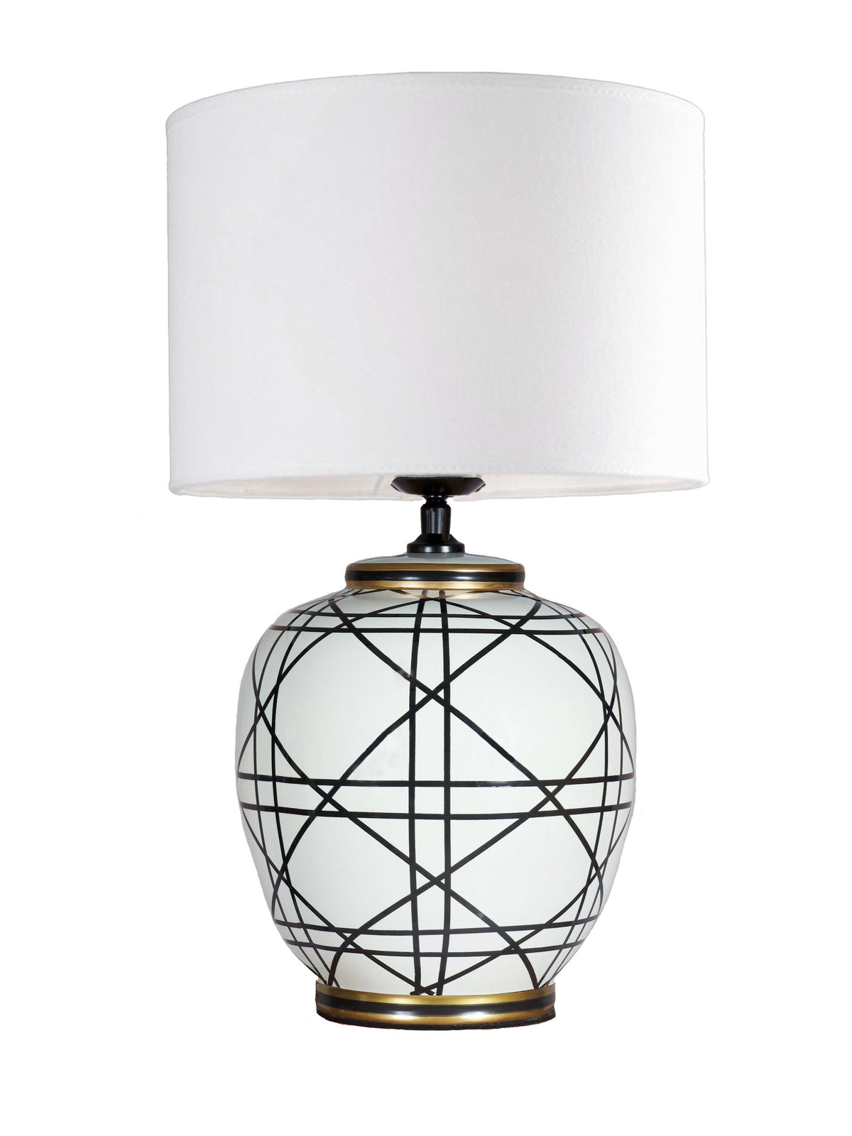 New York Bordslampa – Svartvit 61 cm