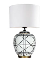 New York Bordslampa – Svartvit 61 cm