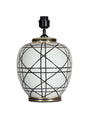 New York Lampfot – Svartvit 39 cm
