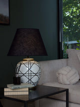 New York Lampfot – Svartvit 39 cm