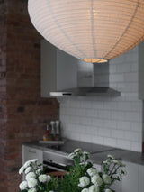 Verona Taklampa – Vitt tyg 55 cm