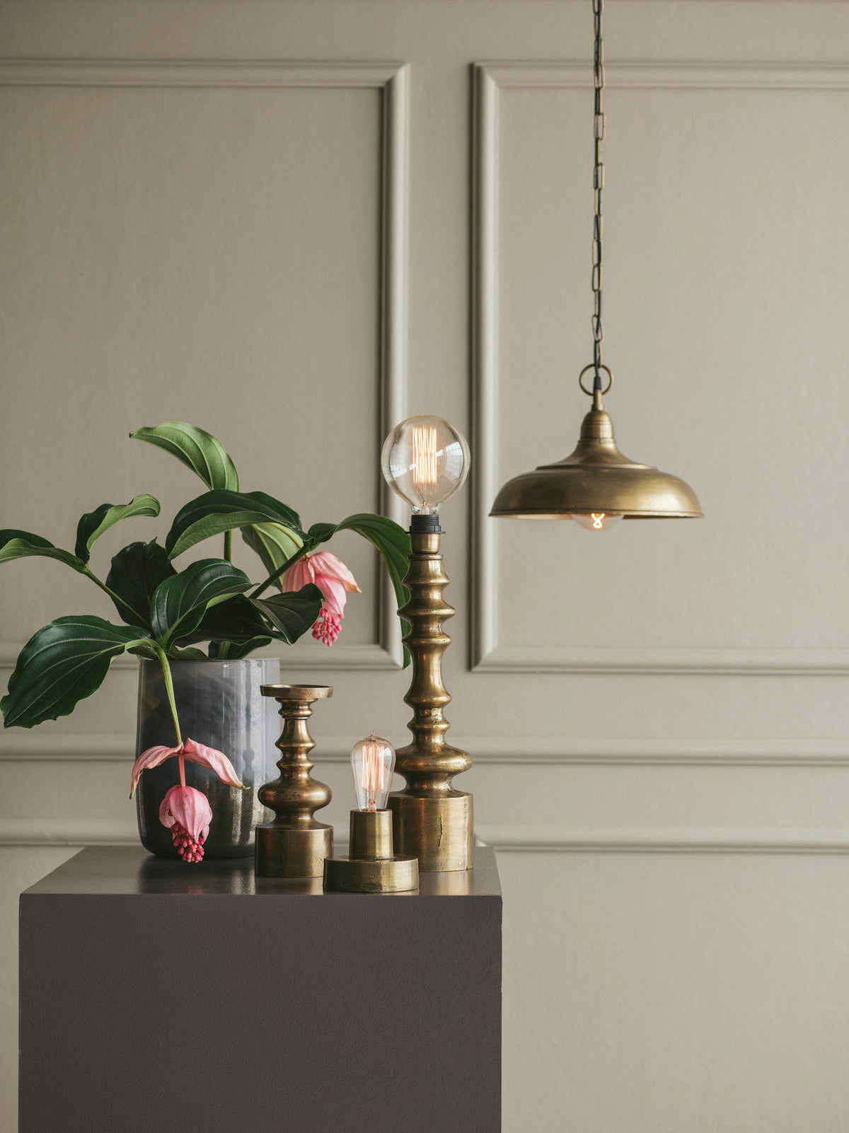 Philadelphia Taklamp – Råmässing 35 cm