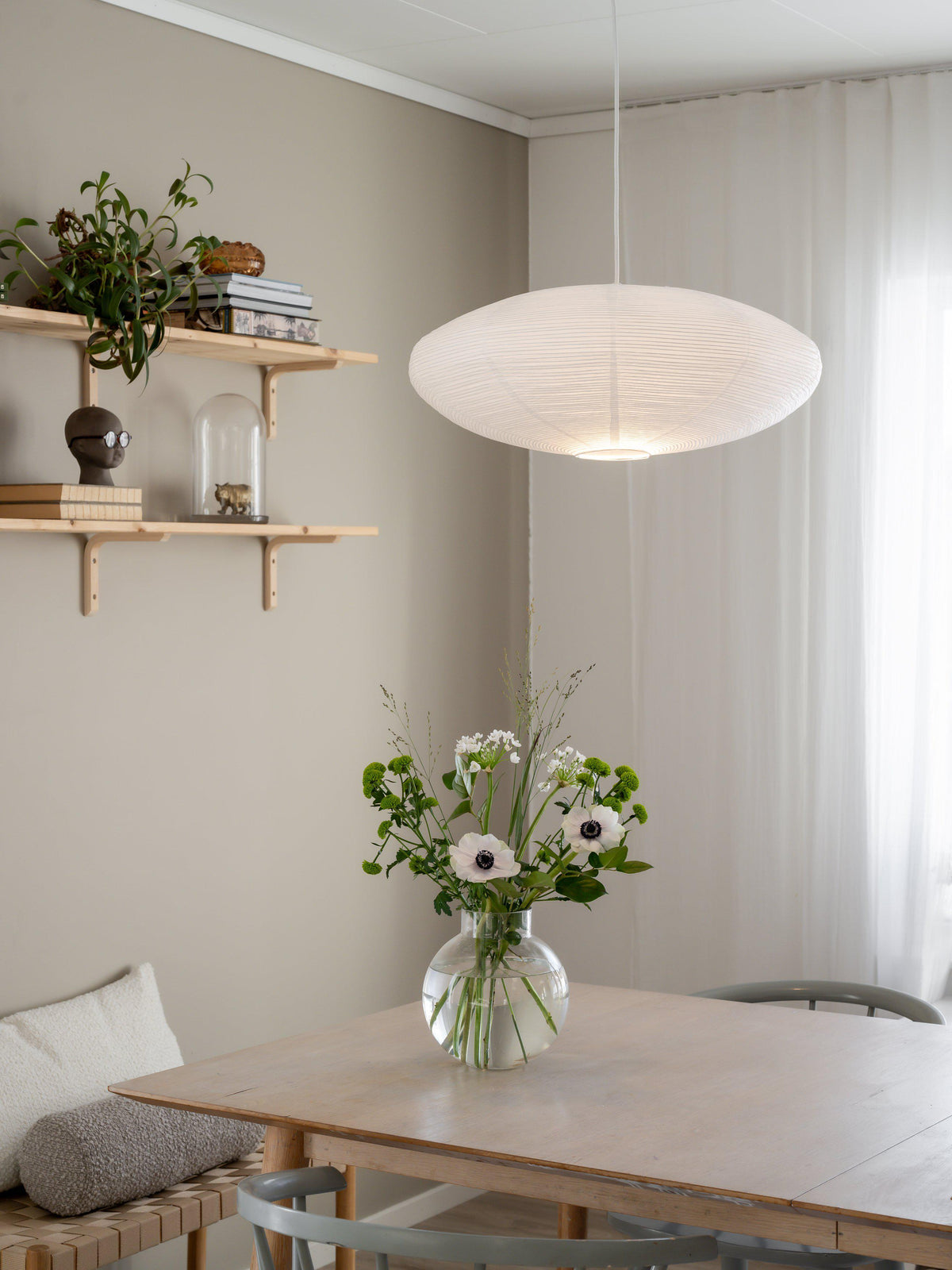 Yuni Takskärm – Vit 58 cm