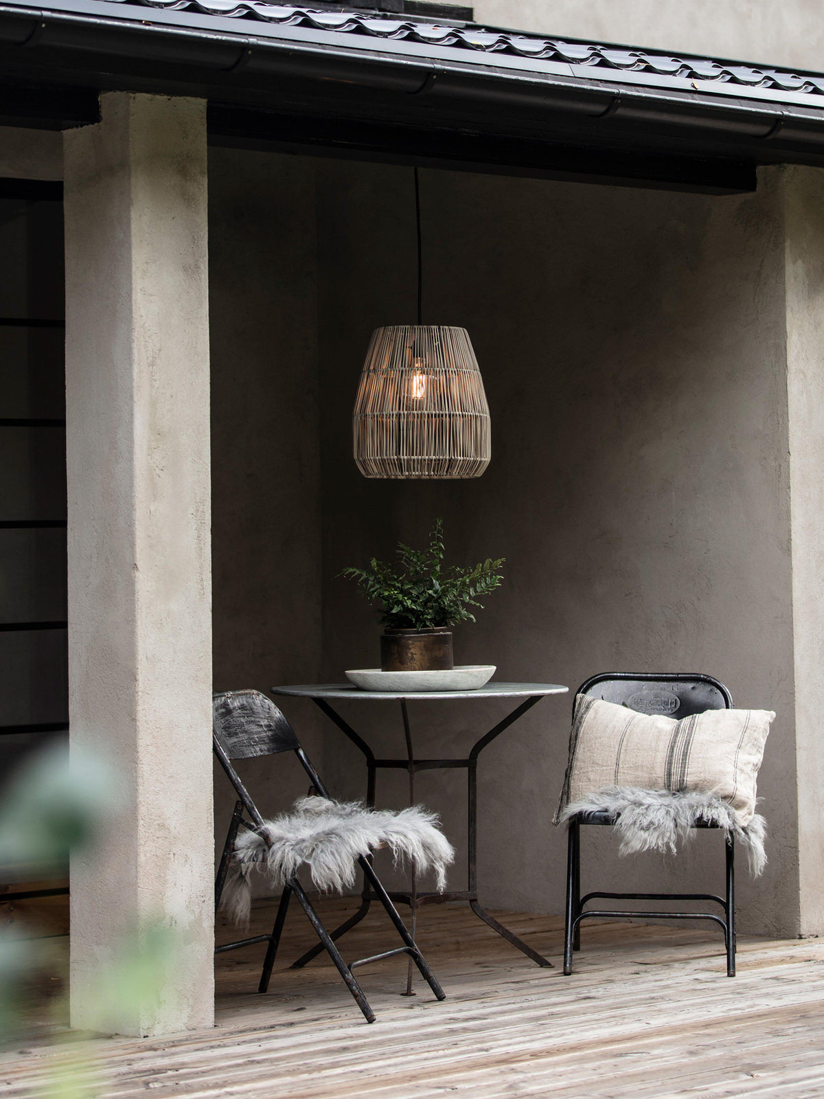 Saigon Taklampa – Natur/Grå art. 6028-2503 28 cm