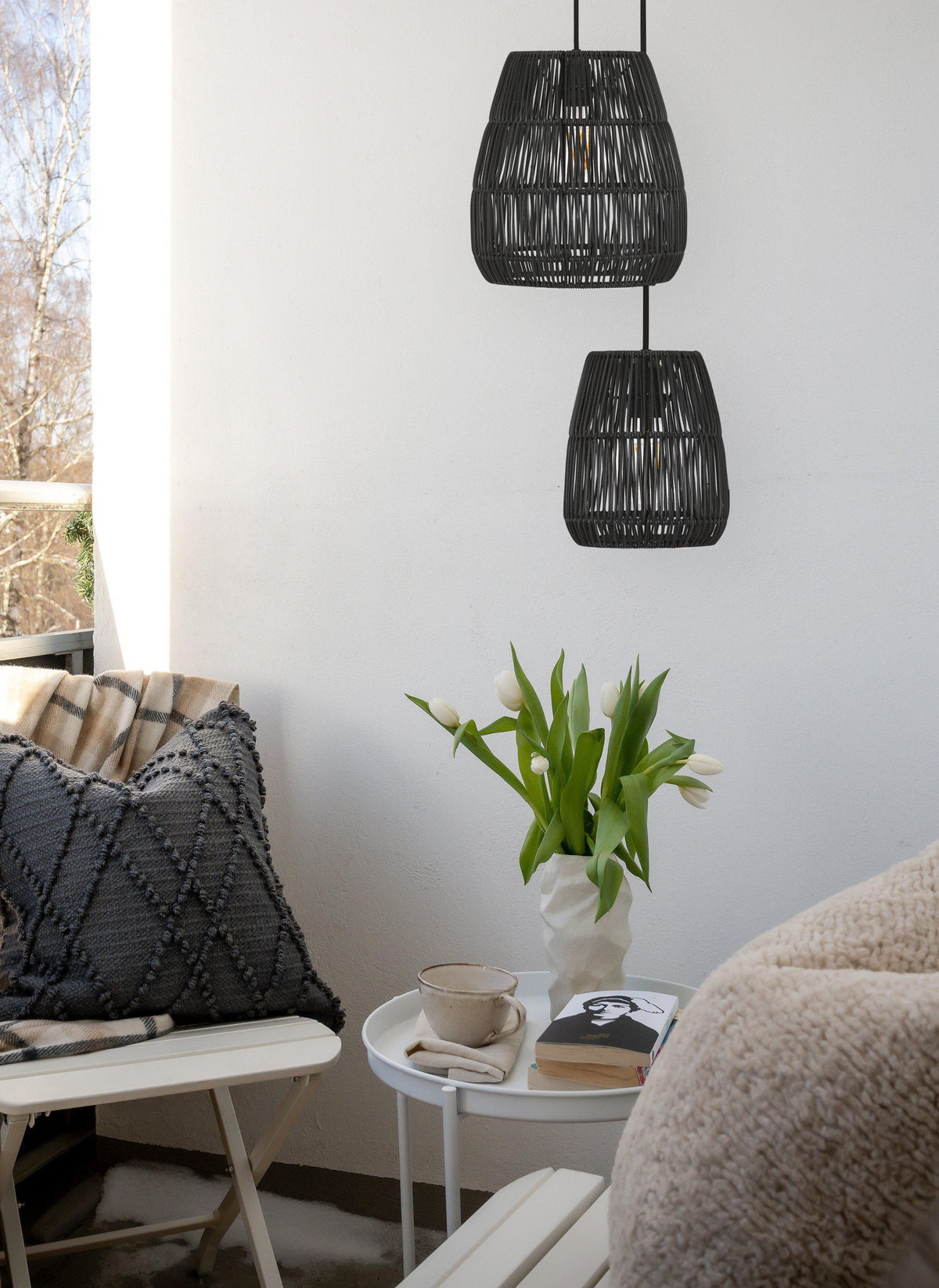 Saigon Taklampa – Svart art. 7018-2503-GB 18 cm