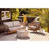 House Nordic, Terracina loungesoffa – akacia, beige, inklusive dyna