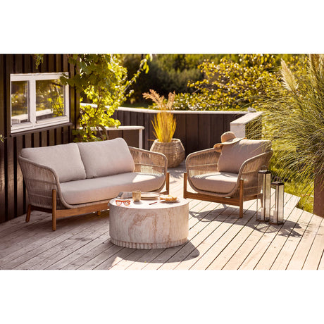 House Nordic, Terracina loungesoffa – akacia, beige, inklusive dyna