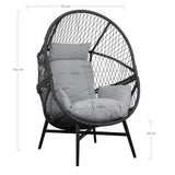 House Nordic, Rosario loungefåtölj – polyrattan, svart, inklusive dynor