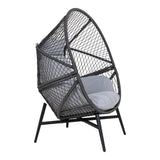 House Nordic, Rosario loungefåtölj – polyrattan, svart, inklusive dynor