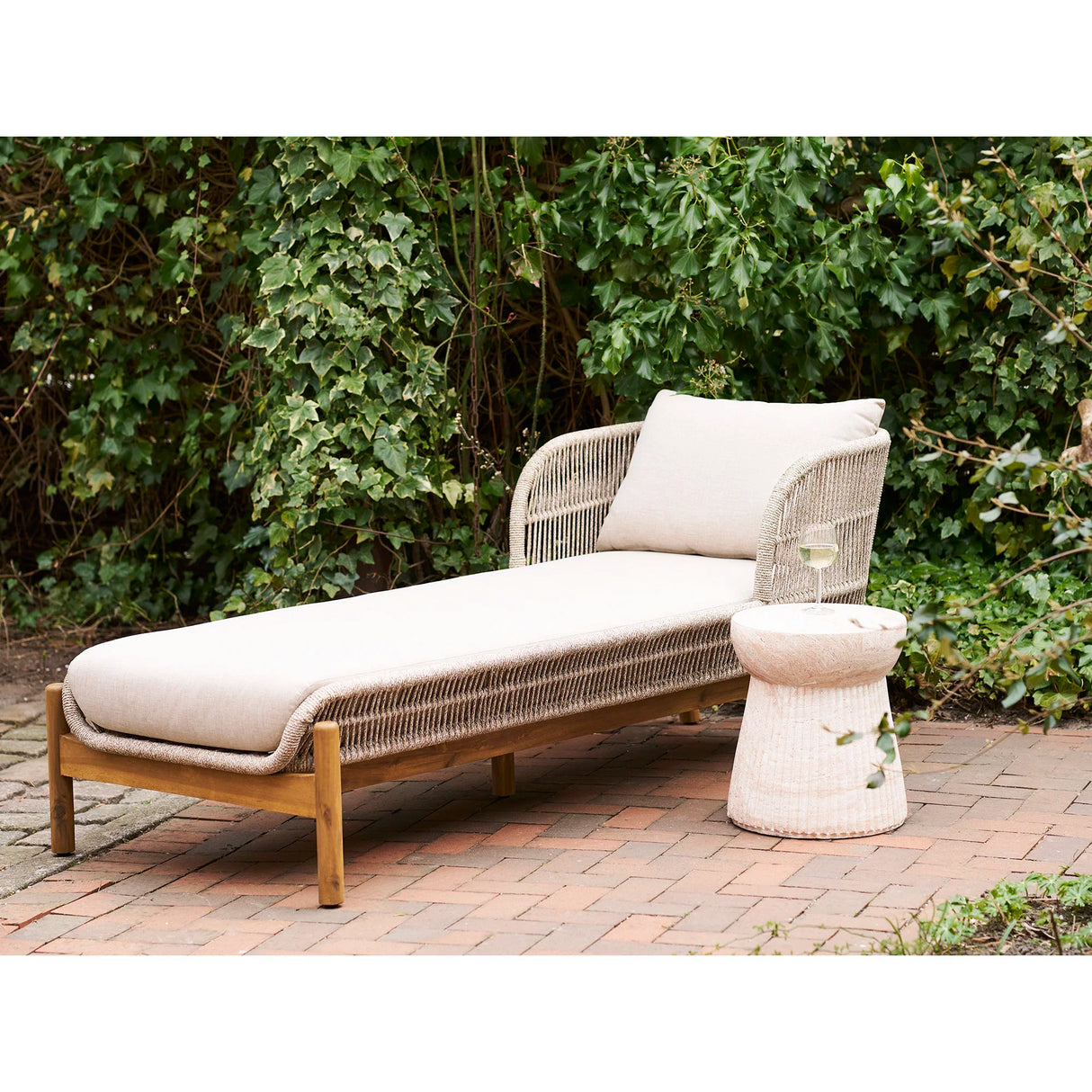House Nordic, Bonn Sidobord Natur Ø37 cm