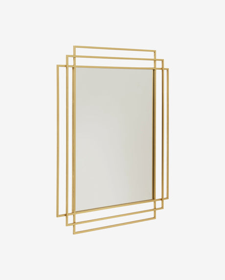 Nordal, SQUARE spegel 97×76 cm – mässingsfinish