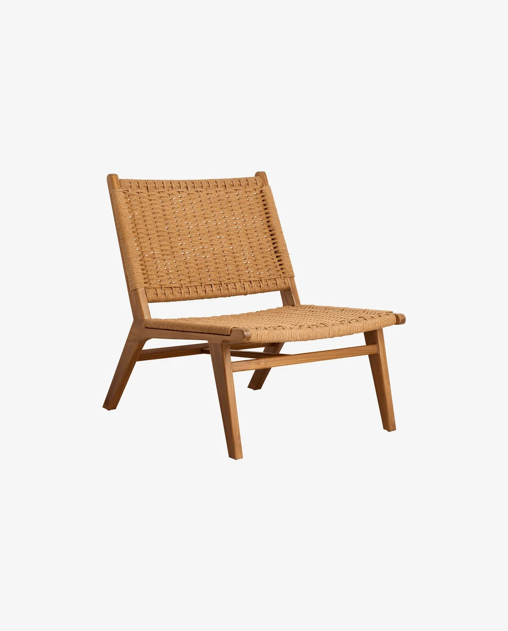Nordal, CLUB loungestol i teak med flätad sits