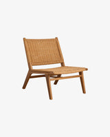 Nordal, CLUB loungestol i teak med flätad sits