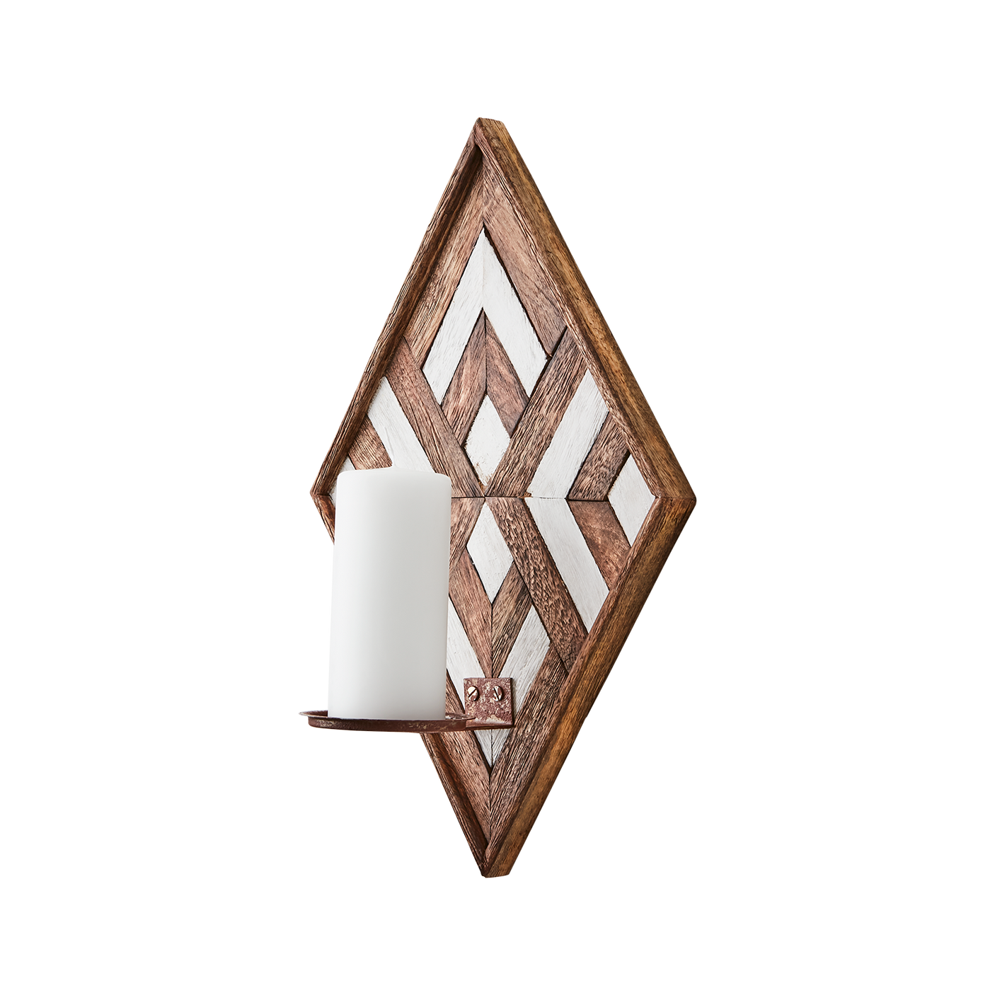 Affari of Sweden, VECTOR Väggljushållare, Brun/vit