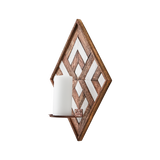 Affari of Sweden, VECTOR Väggljushållare, Brun/vit