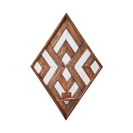 Affari of Sweden, VECTOR Väggljushållare, Brun/vit
